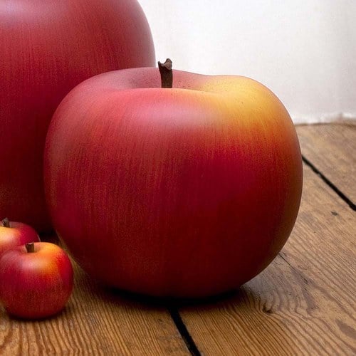 德國BULL&STEIN 消光釉彩蘋果雕塑 (直徑75公分)