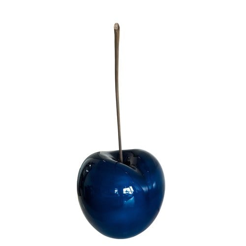 德國BULL&STEIN 午夜藍陶瓷櫻桃雕塑 (直徑50公分)