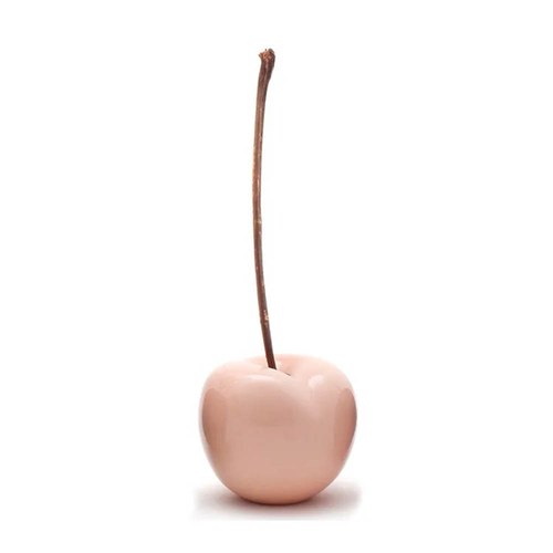德國BULL＆STEIN 石櫻粉陶瓷釉光櫻桃雕塑 (室內、直徑12公分)
