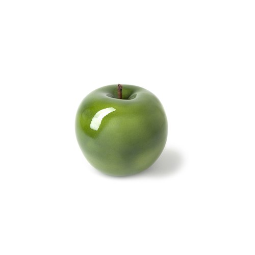 德國BULL＆STEIN 鮮綠色陶瓷釉光蘋果雕塑 (室內、直徑5.5公分)