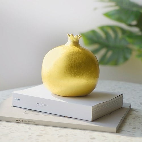 德國BULL&STEIN 金石榴陶瓷釉光雕塑 (直徑12公分)