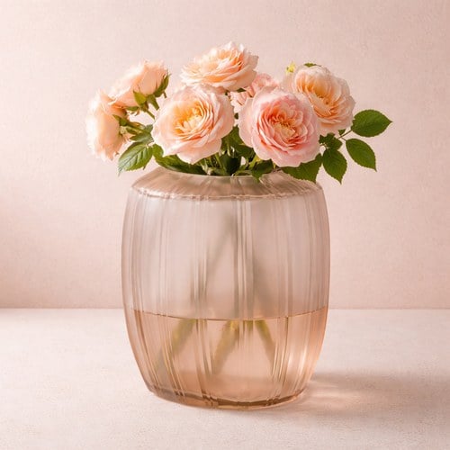 德國Guaxs玻璃花器MALIBU系列(玫瑰粉、高20公分)