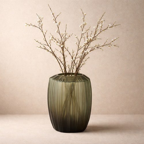 德國Guaxs玻璃花器MALIBU系列(灰褐、高37公分)