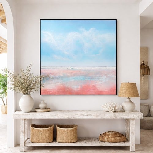 德國KARE 紅海光景藝術掛畫 (100x100公分)