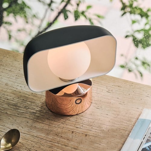 HOODIE 無敵｜無線充電桌燈 (霧黑/亮紅銅)