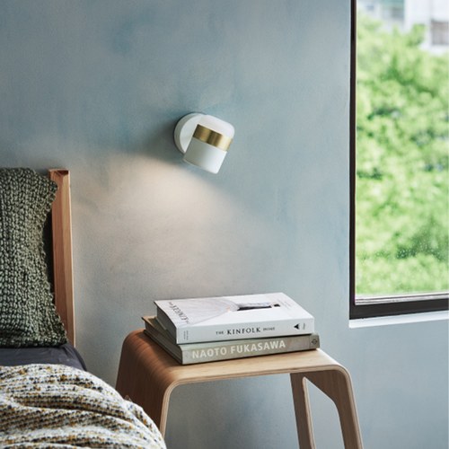 LING W 櫺｜壁燈 (霧白/流沙金)