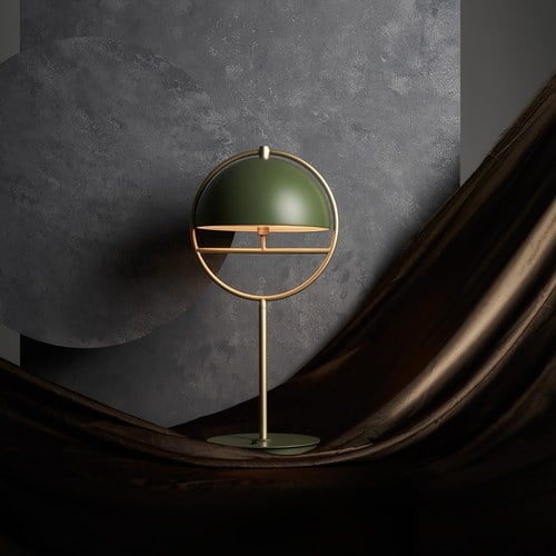 HUAN 圜 D｜桌燈 (橄欖綠/流沙金)