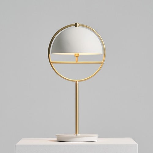 HUAN 圜 D｜桌燈 (霧白/流沙金)
