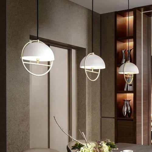 HUAN S 圜｜吊燈 (霧白/流沙金)