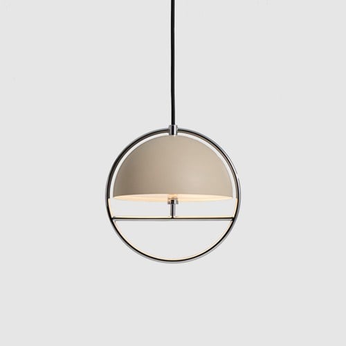 HUAN S 圜｜吊燈 (燕麥奶/鉻)