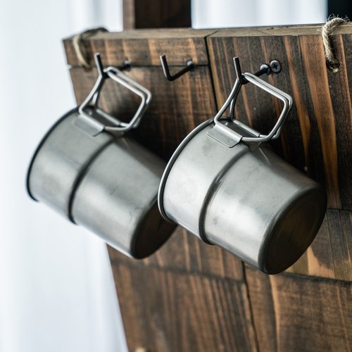 日本Aoyoshi 戶外露營堆疊馬克杯 (霧銀、300毫升)