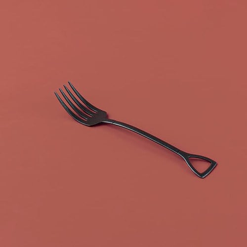 日本Aoyoshi 庭園農夫餐叉 (黑、18.5公分)