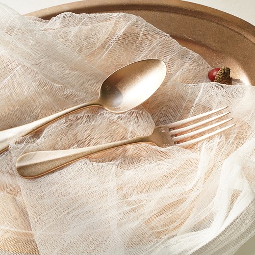 日本Aoyoshi 法式午後餐叉 (玫瑰金、18.5公分)