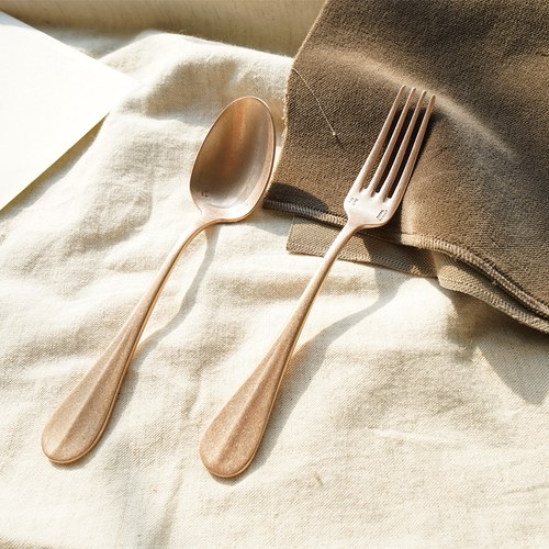 日本Aoyoshi 法式午後餐叉 (玫瑰金、15公分)