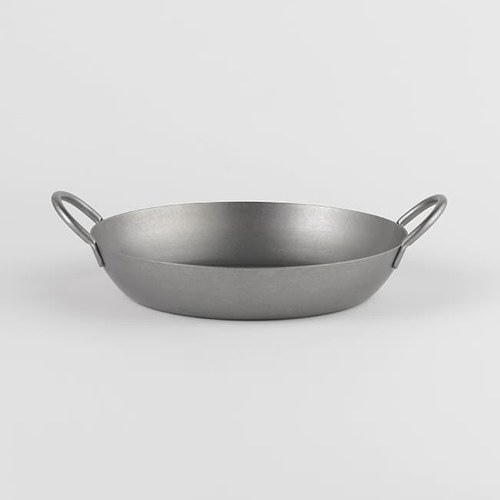 日本Aoyoshi 廚神料理雙耳平底鍋 (銀、32公分)