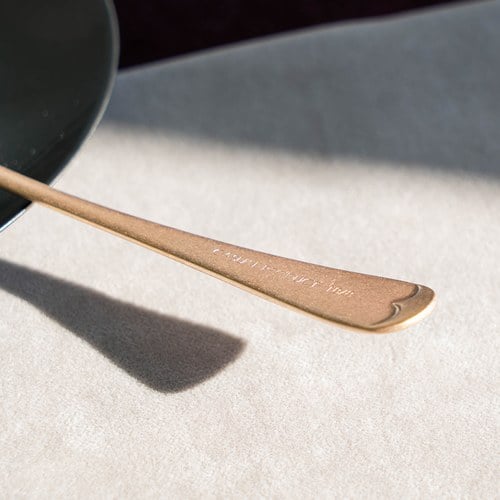 日本Aoyoshi 老英格蘭式湯匙 (玫瑰金、18.5公分)