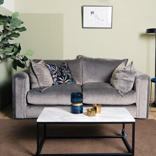 英國 Alexander&James 浪漫英倫天鵝絨雙人沙發 (銅灰)