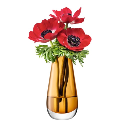 英國LSA 艷彩透底玻璃花器 (橘)