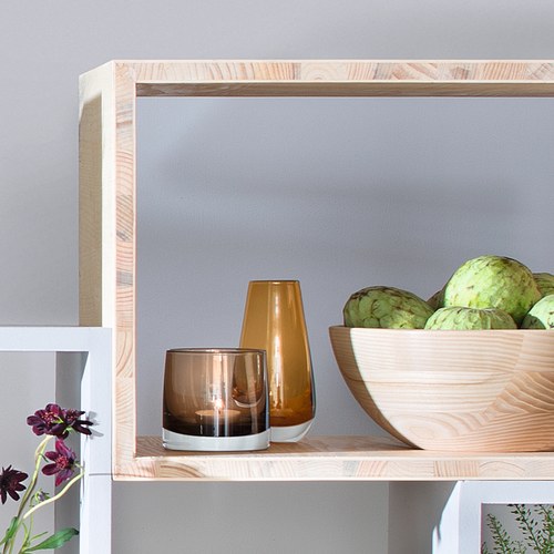 英國LSA 艷彩透底玻璃花器 (橘)