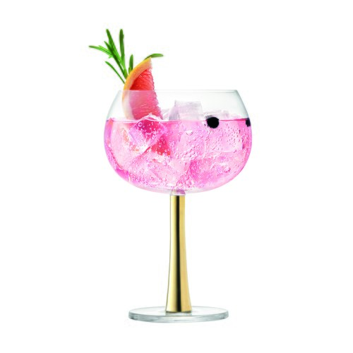 英國LSA 琴酒派對球型高腳杯2入組 (金、420毫升)