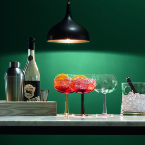 英國LSA 琴酒派對球型高腳杯2入組 (金、420毫升)