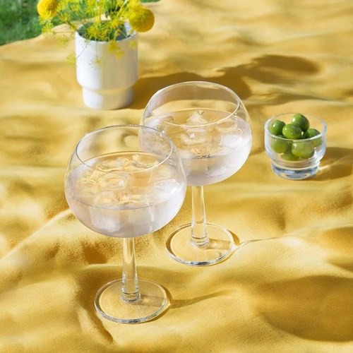 英國LSA琴酒派對球型高腳杯2入組 (透明、420毫升)