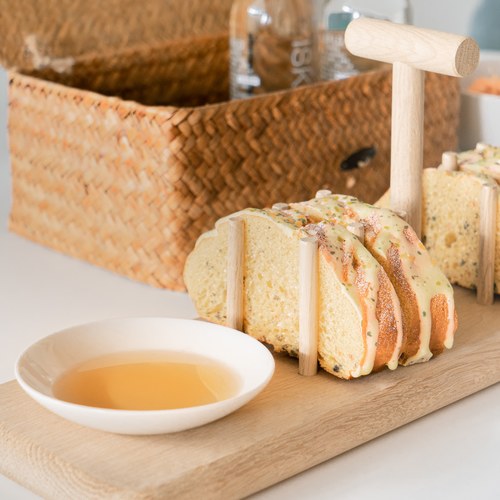 英國LSA Dine白瓷橡木土司架-DI59