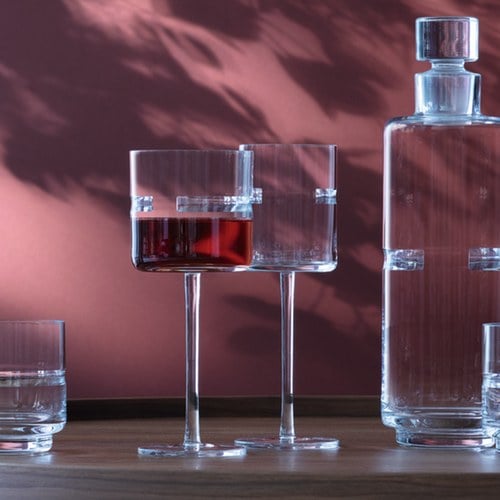 英國LSA 腰封刻紋酒杯2入組 (390毫升)-HR03