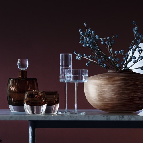 英國LSA 腰封刻紋酒杯2入組 (390毫升)-HR03