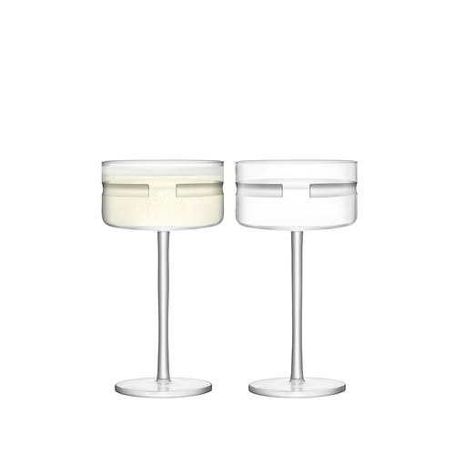 英國LSA 腰封刻紋香檳杯2入組 (290毫升)-HR05