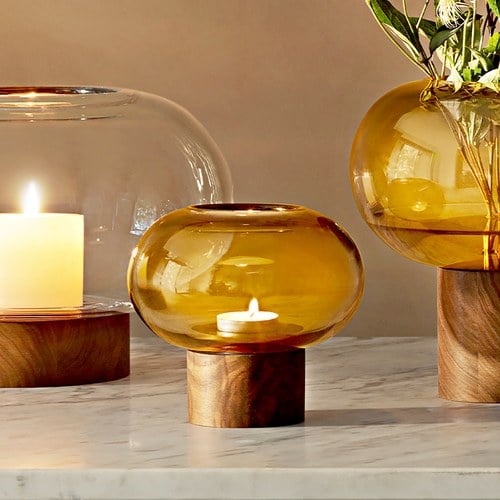 英國LSA 歐式禪風花器 (琥珀、高13.5公分)