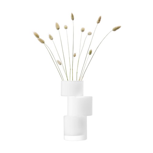 英國LSA 堆疊藝術花器 (霧白、高26公分)-TD03