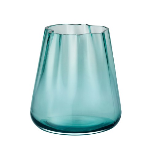 英國LSA 手揉玻璃花器 (湖水、高18.5公分)-LG13