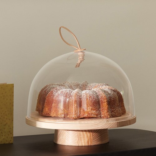 英國LSA 皮把手木底點心盅 (高23公分)-IV12