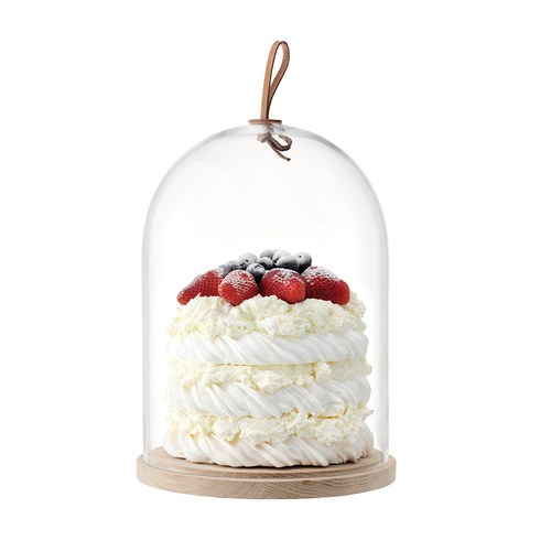 英國LSA 皮把手木底點心盅 (高29.5公分)-IV02