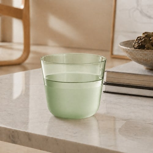 英國LSA 弧形對比玻璃杯2入組 (苔綠、260毫升)-AC10