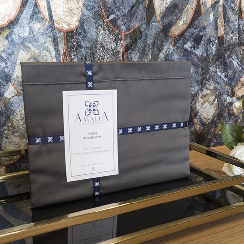 葡萄牙Amalia 埃及棉灰色抱枕套 1入 ( FIAPO )