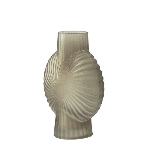 丹麥Lene Bjerre 漩渦螺紋玻璃花器 (高20.5公分)