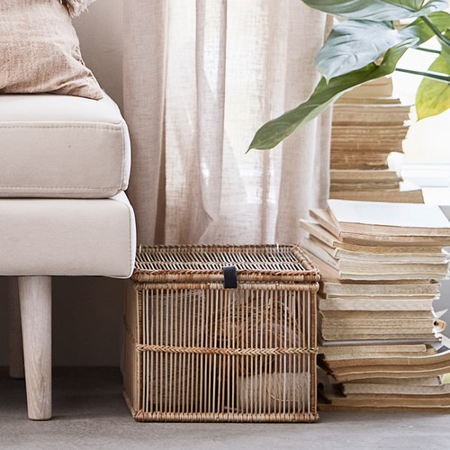 丹麥Lene Bjerre Norah海島風竹編置物箱2件組