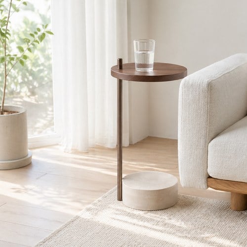 丹麥 Natadora Society洞石底邊桌(高59公分)