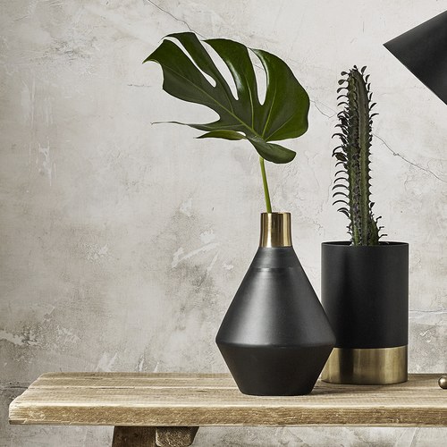 丹麥Nordal質感黑金燭台(高27公分)x高27公分