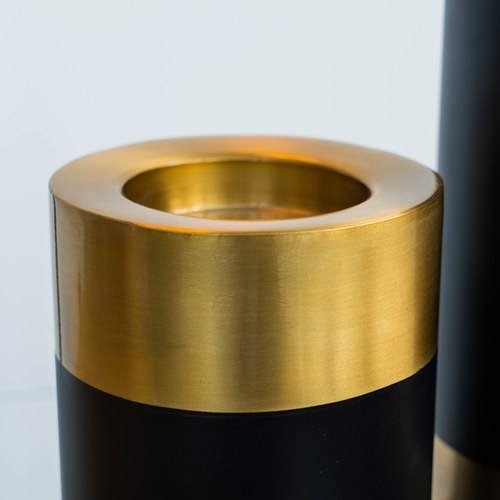 丹麥Nordal質感黑金燭台(高20公分)x高20公分