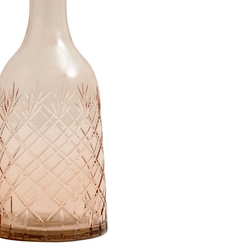 丹麥Nordal 手工切割透彩玻璃醒酒器 (中、玫瑰粉)