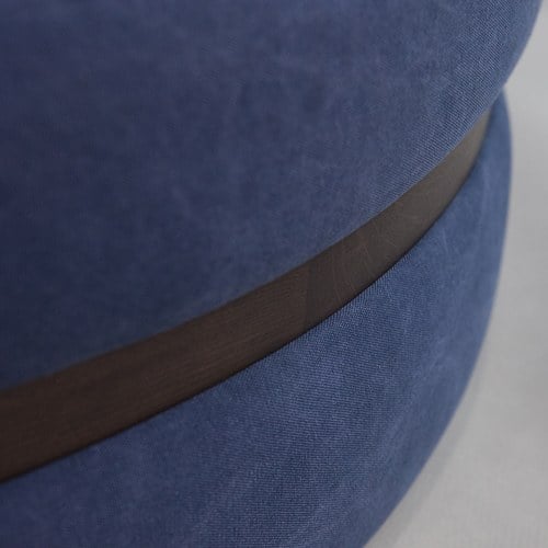 丹麥Tolv深藍色布面圓凳(直徑123公分)