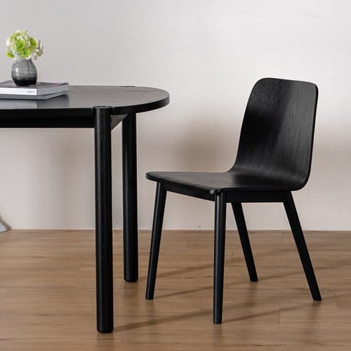 丹麥Tolv Tami 簡約L型單椅 (黑)