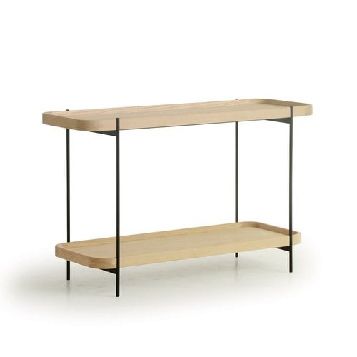 丹麥Tolv Humla 立體邊緣雙層矩形邊桌 (橡木)