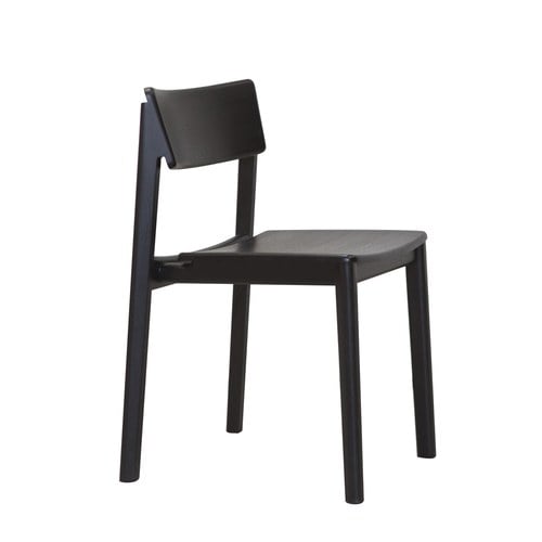 丹麥Tolv Poise典藏實木可堆疊單椅(墨黑)