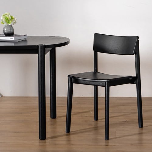 丹麥Tolv Poise典藏實木可堆疊單椅(墨黑)