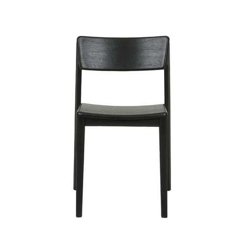 丹麥Tolv Poise典藏實木可堆疊單椅(墨黑)