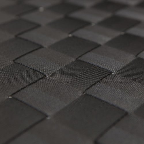 丹麥Tolv 編織網狀斜邊休閒皮革躺椅(淺灰)